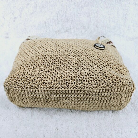 The Sak Beige Striped Crochet Shoulder Bag with Braided Shoulder Strap - Picture 10 of 16